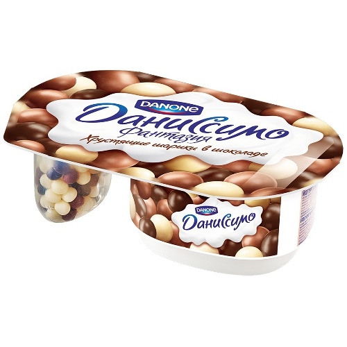 Йогурт "Даниссимо" Фантазия хрустящие шарики в шоколаде 6