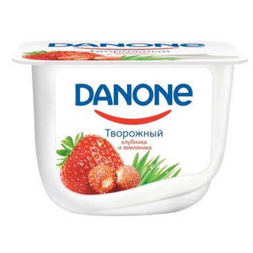 Творожный продукт "Danone" (Данон) клубника и земляника 3