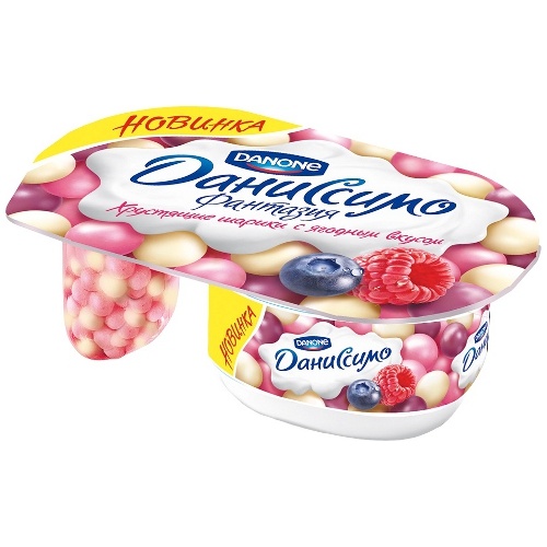 Йогурт "Даниссимо" Фантазия хрустящие шарики с ягодным вкусом 6