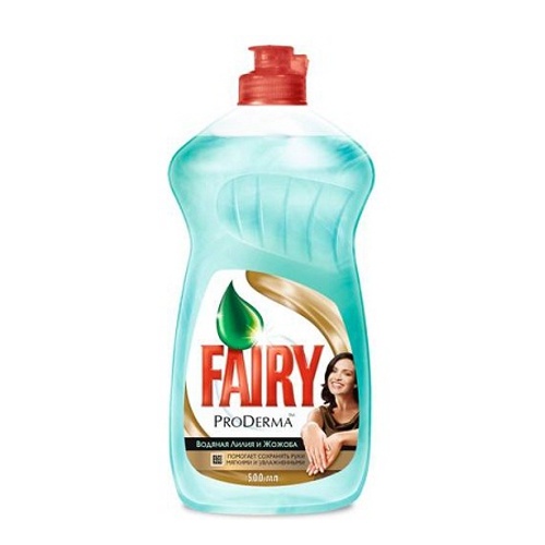 Средство для мытья посуды "Fairy" (Фейри) ProDerma водяная лилия и жожоба 0