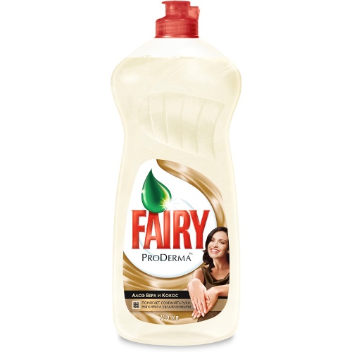Средство для мытья посуды "Fairy" (Фейри) ProDerma алоэ вера и кокос 0