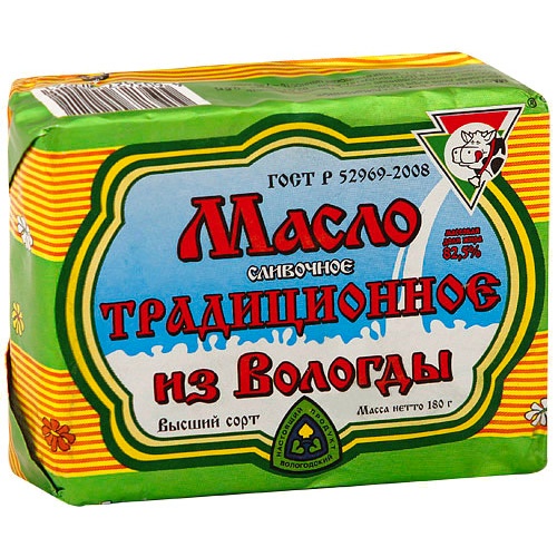 Масло сливочное "Из Вологды" Традиционное 82