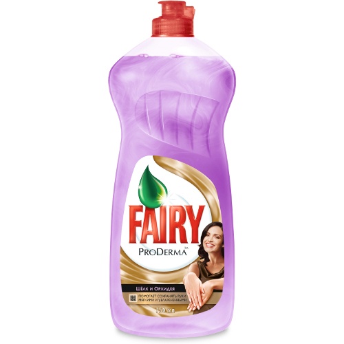 Средство для мытья посуды "Fairy" (Фейри) ProDerma шелк и орхидея 0