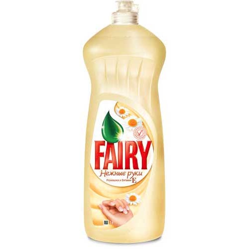 Средство для мытья посуды "Fairy" (Фейри) ромашка и витамин Е 1л пл.бутылка