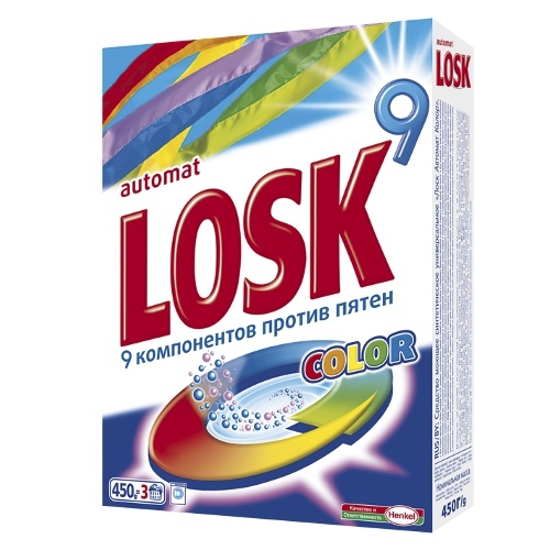 Стиральный порошок "Losk" (Лоск) Color автомат 450г коробка