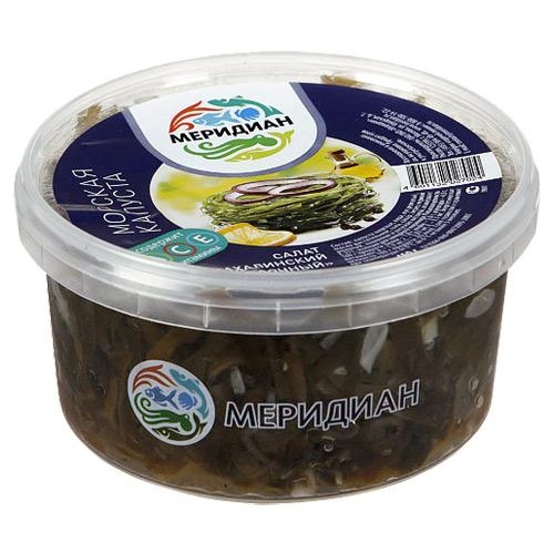 Салат из морской капусты "Сахалинский" с овощами и растительным маслом 1кг Меридиан