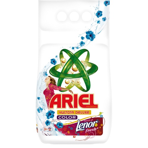 Стиральный порошок "Ariel" (Ариель) Чистота Deluxe Color Lenor Effect автомат 3