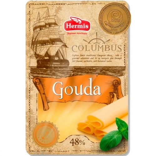 Сыр Гауда "Columbus" (Колумбус) 48% 150г нарезка