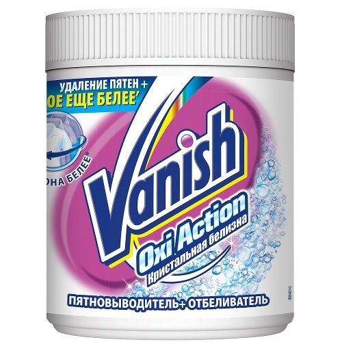 Пятновыводитель "Vanish" (Ваниш) Oxi Action Кристальная белизна +отбеливатель для белого белья порошок 1500г