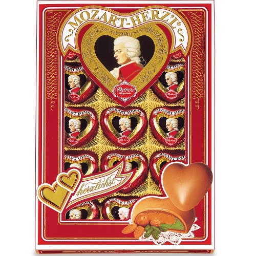 Конфеты шоколадные "Mozart" (Моцарт) Heartz сердечки 150гр Reber