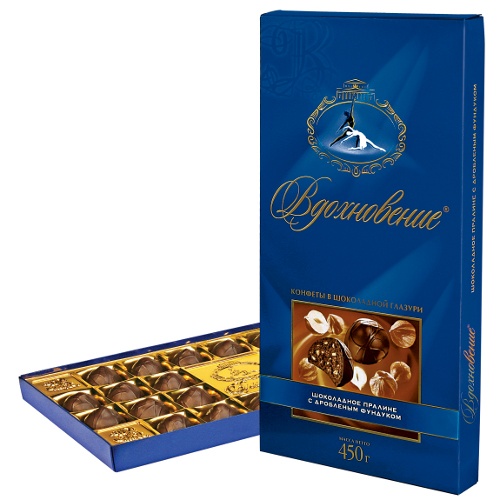 Конфеты шоколадные "Вдохновение" 450г коробка Бабаевский Россия