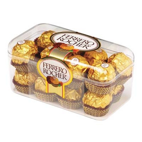 Конфеты шоколадные "Ferrero Rocher" (Ферреро Роше) Т32 200г прозрачная коробка Италия