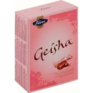 Конфеты шоколадные "Fazer" (Фазер) Geisha (Гейша) молочный шоколад с тертым орехом 150г коробка Финляндия