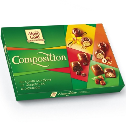 Конфеты шоколадные "Alpen Gold" (Альпен Гольд) Composition (Композишн) 204г коробка