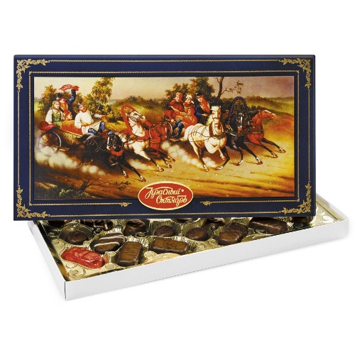 Конфеты шоколадные "Русь-тройка" 350г коробка Красный Октябрь