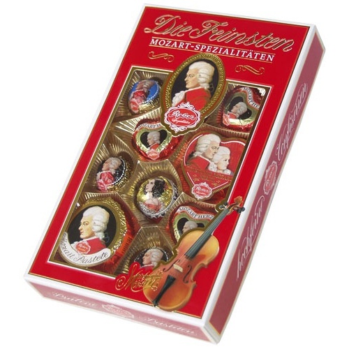 Конфеты шоколадные "Mozart" (Моцарт) Specialty Assortment 218г коробка Reber
