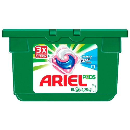 Капсулы для стирки "Ariel" (Ариель) Liquid Capsules Touch of Lenor Fresh 15шт X 28
