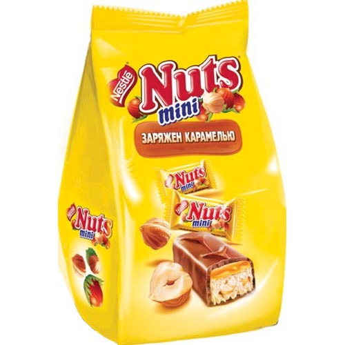 Конфеты шоколадные "Nuts" (Натс) мини 168г