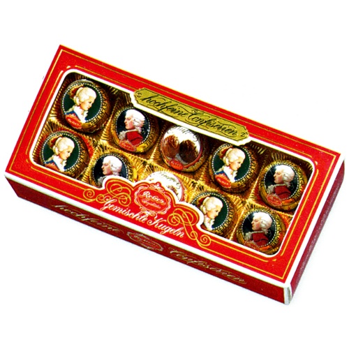 Конфеты шоколадные "Mozart" (Моцарт) Assorted Kugell 200г коробка Reber