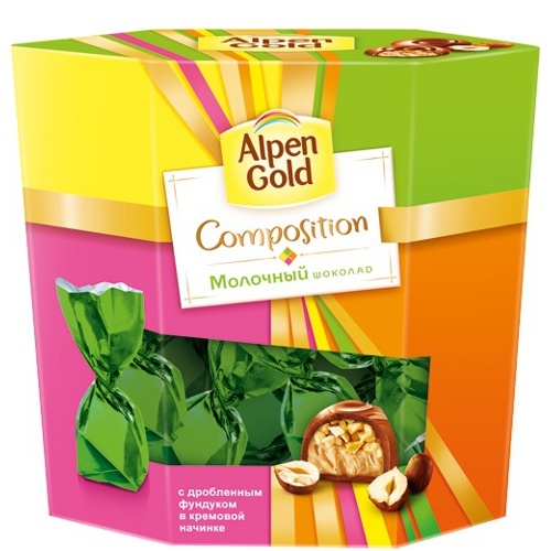 Конфеты шоколадные "Alpen Gold" (Альпен Гольд) Composition (Композишн) молочный шоколад 165г