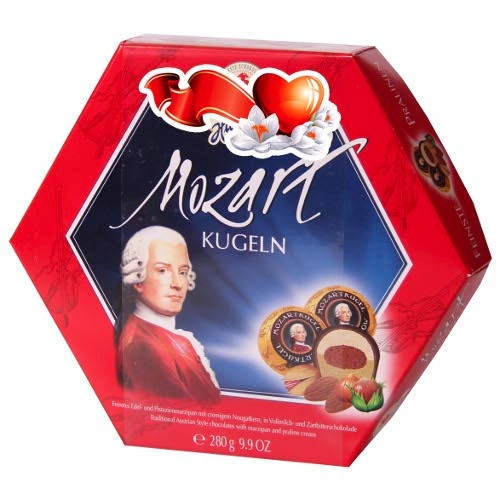Конфеты шоколадные "Mozart" (Моцарт) Kugel с марципановыми корпусами 280г коробка