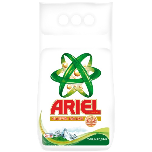 Стиральный порошок "Ariel" (Ариель) Чистота Deluxe горный родник автомат 3