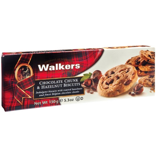 Печенье "Walkers" (Уокерс) овсяное с шоколадной крошкой и лесным орехом 150г