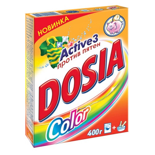 Стиральный порошок "Dosia" (Дося) Color автомат+ ручная стирка 400г