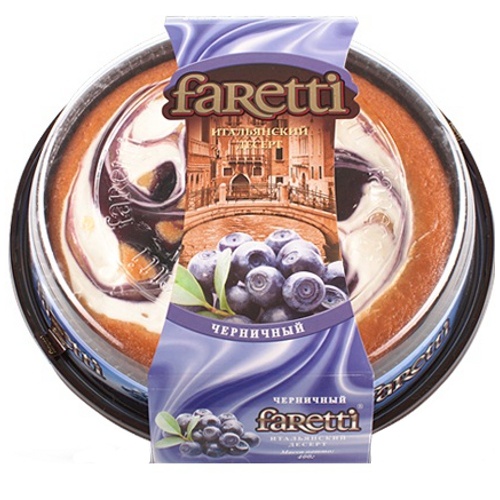Торт "Faretti" (Феретти) Итальянский десерт черничный 400г