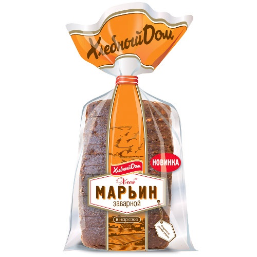Хлеб "Марьин" заварной нарезка 350г Хлебный Дом