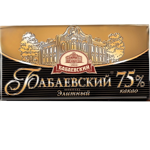Шоколад "Бабаевский" Элитный горький 75% какао 100г