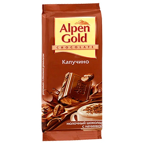 Шоколад "Alpen Gold" (Альпен Гольд) молочный капучино 90г
