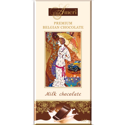 Шоколад "Ameri" (Амери) молочный 31% какао 100г Бельгия