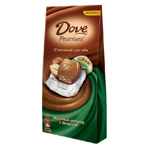 Шоколад DOVE Proms мол фундук 93 гр.