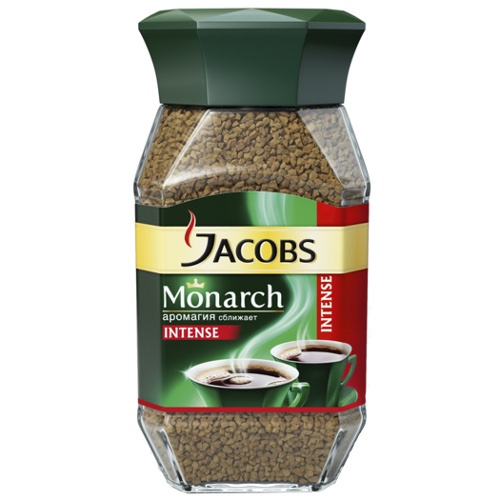 Кофе "Jacobs Monarch" (Якобс Монарх) Intense растворимый сублимированный 95г ст.банка