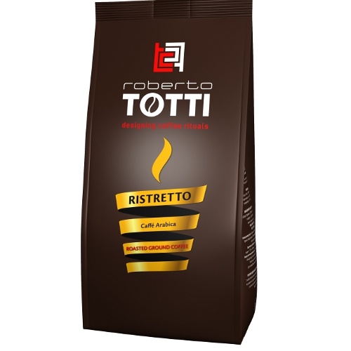 Кофе "Roberto Totti" (Роберто Тотти) Nobile Ristretto натуральный темной обжарки молотый 250г пакет