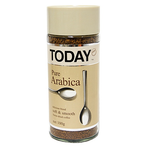 Кофе "Today" (Тудэй) Pure Arabica растворимый 100г ст/б
