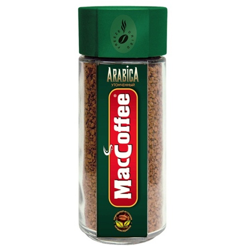 Кофе "MacCoffee" (МакКофе) Arabica натуральный растворимый сублимированный 100г ст/б