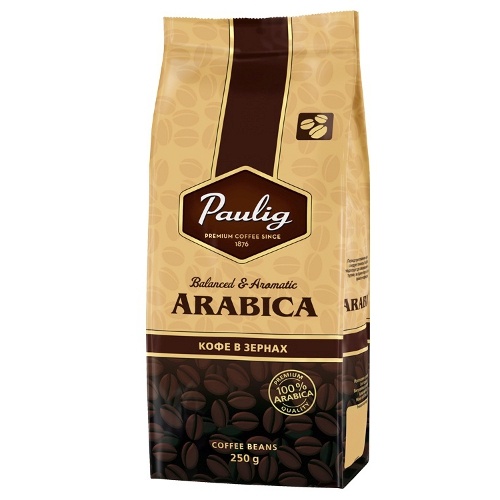 Кофе "Paulig" (Паулиг) Арабика премиум в зернах 250г пакет