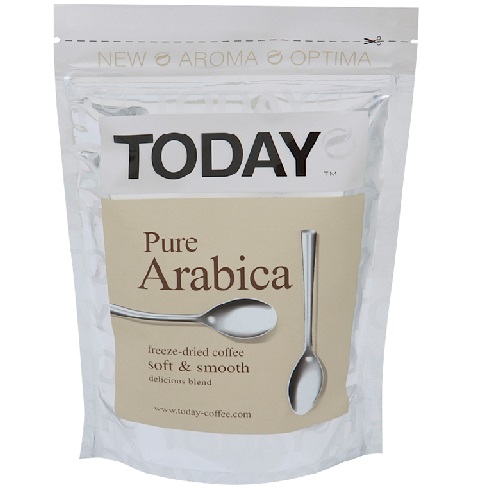 Кофе "Today" (Тудэй) Pure Arabica растворимый 150г пакет