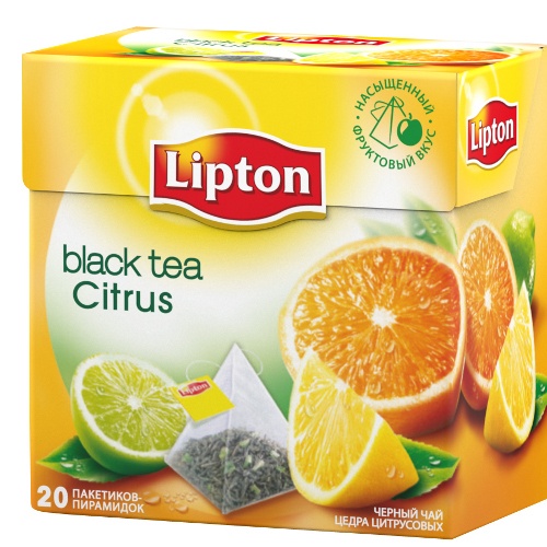 Чай "Lipton" (Липтон) Citrus черный цитрус 20 пирамидок х 1