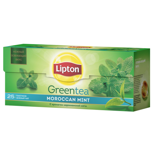 Чай "Lipton" (Липтон) Moroccan Mint Green Tea зеленый 25пак х 2г (50г)