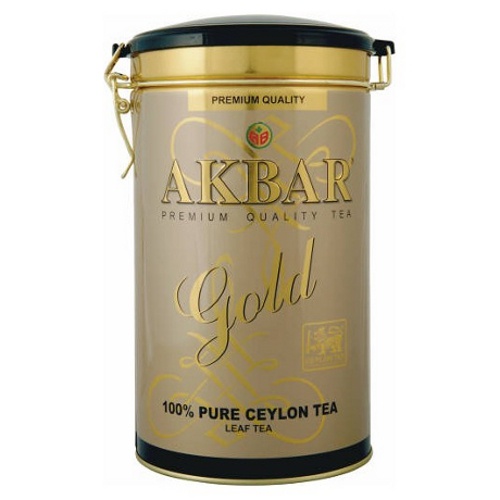 Чай "Akbar Gold" (Акбар Голд) черный цейлонский среднелистовой 225г жестяная банка