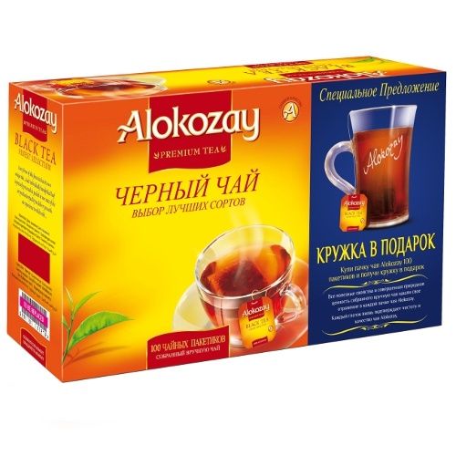 Чай "Alokozay" (Алокозай) черный 100пак +кружка