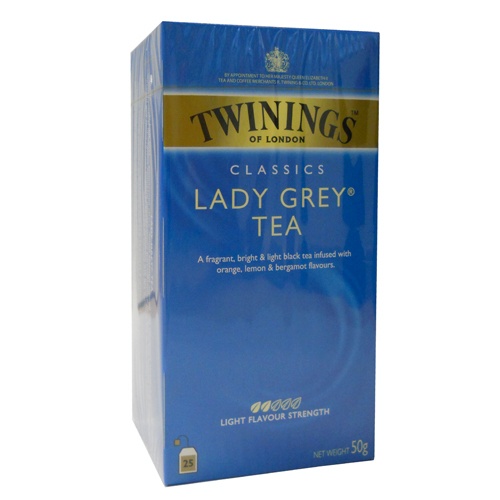 Чай "Twinings" (Твайнингc) черный Леди Грей с ароматом апельсина 25*2г Великобритания