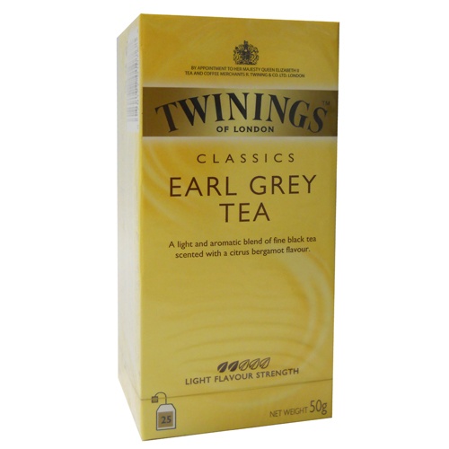 Чай "Twinings" (Твайнингc) Earl Gray Эрл грей черный с бергамотом 25*2г Великобритания