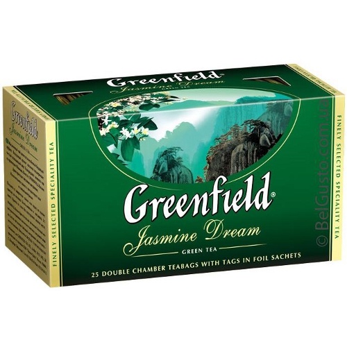 Чай "Greenfield" (Гринфилд) зеленый жасмин 25*2г пачка Россия