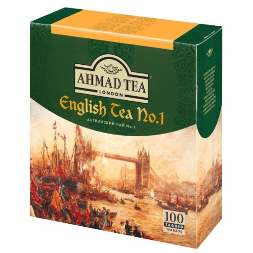 Чай "Ahmad Tea" (Ахмад Ти) English (Английский) №1 черный с легким ароматом бергамота 100пак х 2г