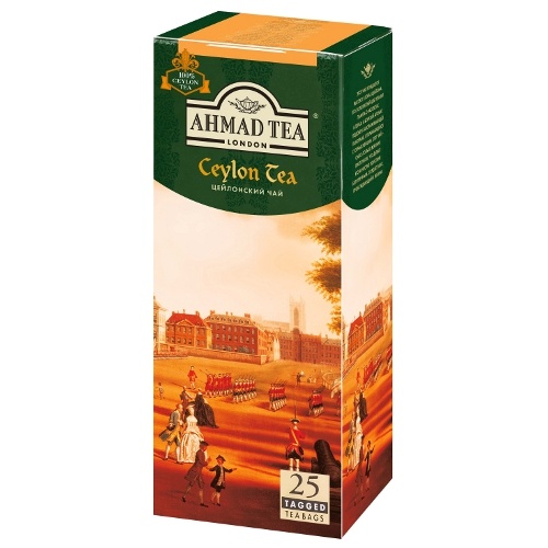 Чай "Ahmad Tea" (Ахмад Ти) Ceylon цейлонский черный 25пак х 2г пакетики с ярлычками