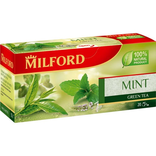 Чай "Milford" (Милфорд) зеленый с мятой 20шт х 1